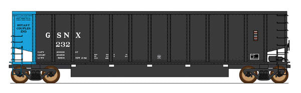 Intermounain Railway 14-Panel Coalporter(R) Coal Gondola - Ready to Run - Value Line -- Gulf States Utilities GSNX (black, blue) - IMR4401019