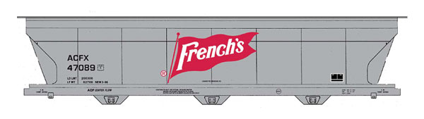 Intermountain Railway HO ACF 4650 CF 3-BAY HOPPER - FRENCH'S - IMR47085