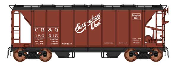 Intermountain Railway HO 1958 CF 2-BAY HOPPER - CB&Q - IMR48686
