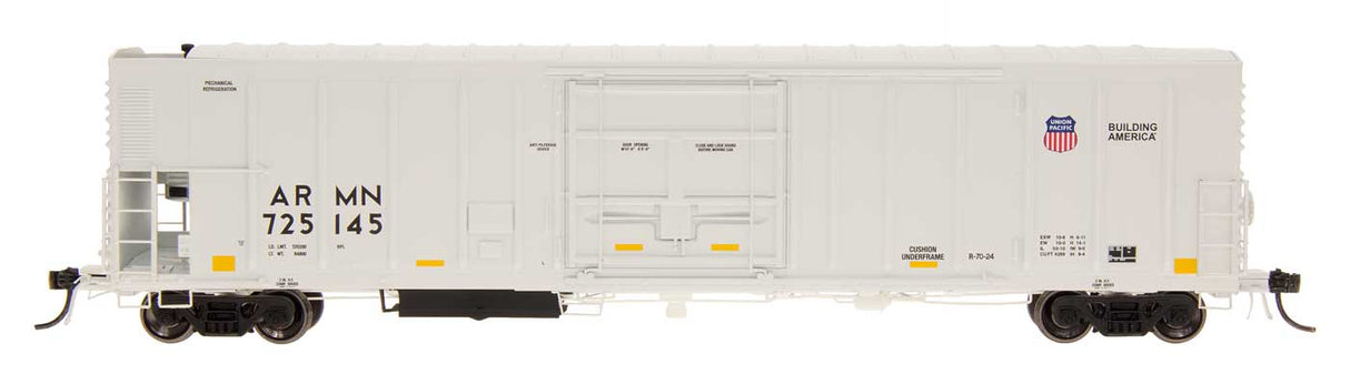 Intermounain Railway HO R-70-24 Mechanical Reefer - Ready to Run -- Union Pacific ARMN (white, black; Building America Logo)