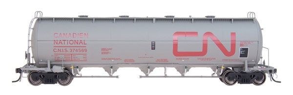 Intermountain Railway HO Procor Pressure-Flow Hopper - Ready to Run -- Canadian National (gray, red Noodle Logo & Lettering)