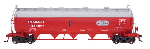 Intermountain Railway HO Procor Pressure-Flow Hopper - Ready to Run -- Procor/Halliburton (gray, red)