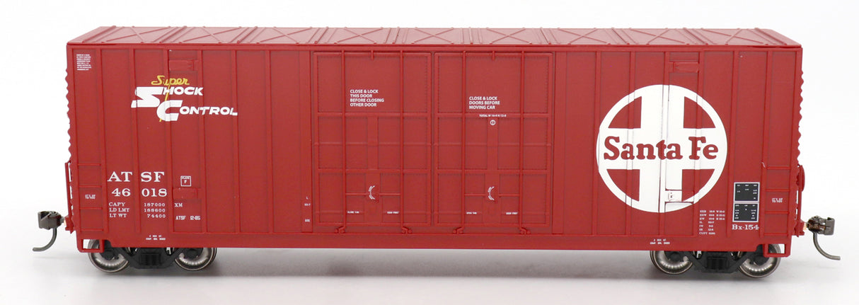 Intermountain Railway Gunderson 50' Hi-Cube Double-Plug Door Boxcar - Ready to Run - Value Line -- Santa Fe (1985, red, white, Large Circle/Cross Logo) - IMR6133006