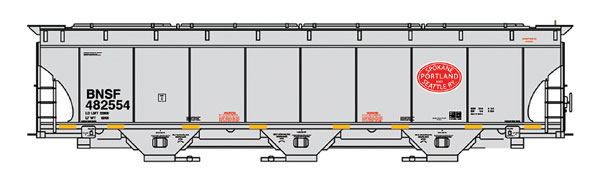 Intermountain Railway Trinity 5161 Cubic Foot Covered Hopper - Ready to Run -- BNSF Railway (Spokane, Portland & Seattle Legacy Scheme, gray, Oval Logo) - IMR67243