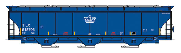 Intermountain Railway Trinity 5161 Cubic Foot Covered Hopper - Ready to Run -- Imperial Sugar (blue, white) - IMR67253