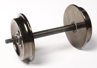 JB WHEELSETS G Scale Wheelsets - Shoulder Axle Ends, 1.250" wheel diameter, Black Nickel wheel finish - JBW1810