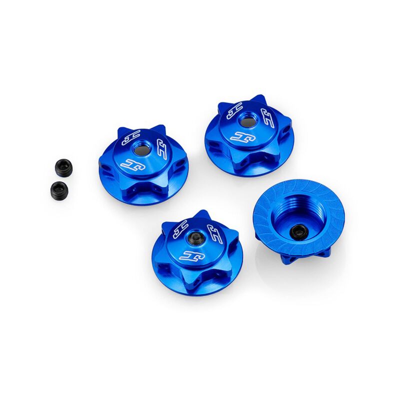 JConcepts 17mm Finnisher Serrated Magnetic Wheel Nut, Blue - JCO28901