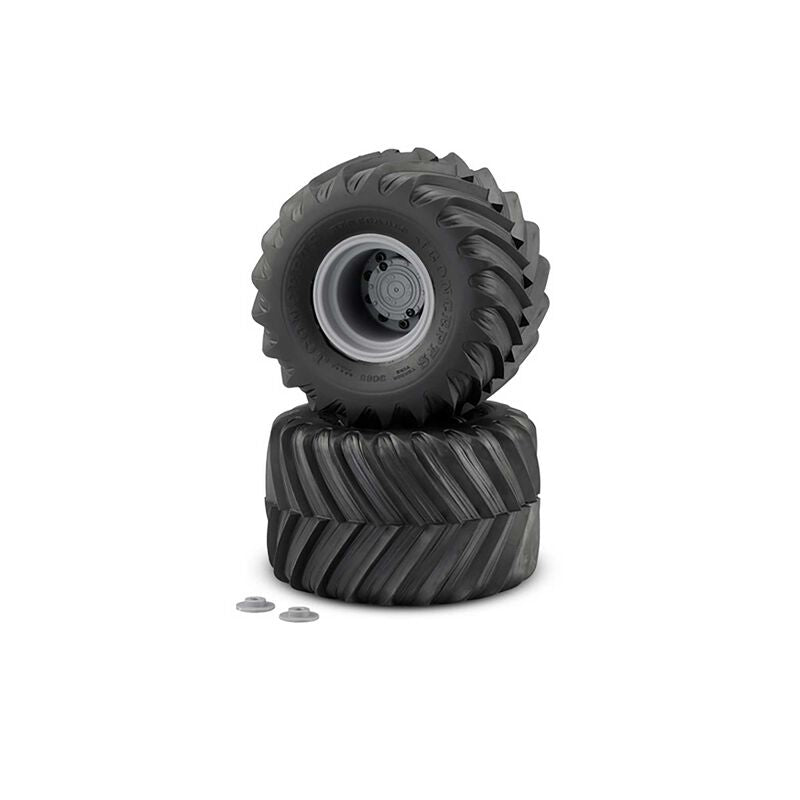 JConcepts Renegade Tire, Yllw Cmpnd, Silver #3414S Wheel (2) - JCO30854099