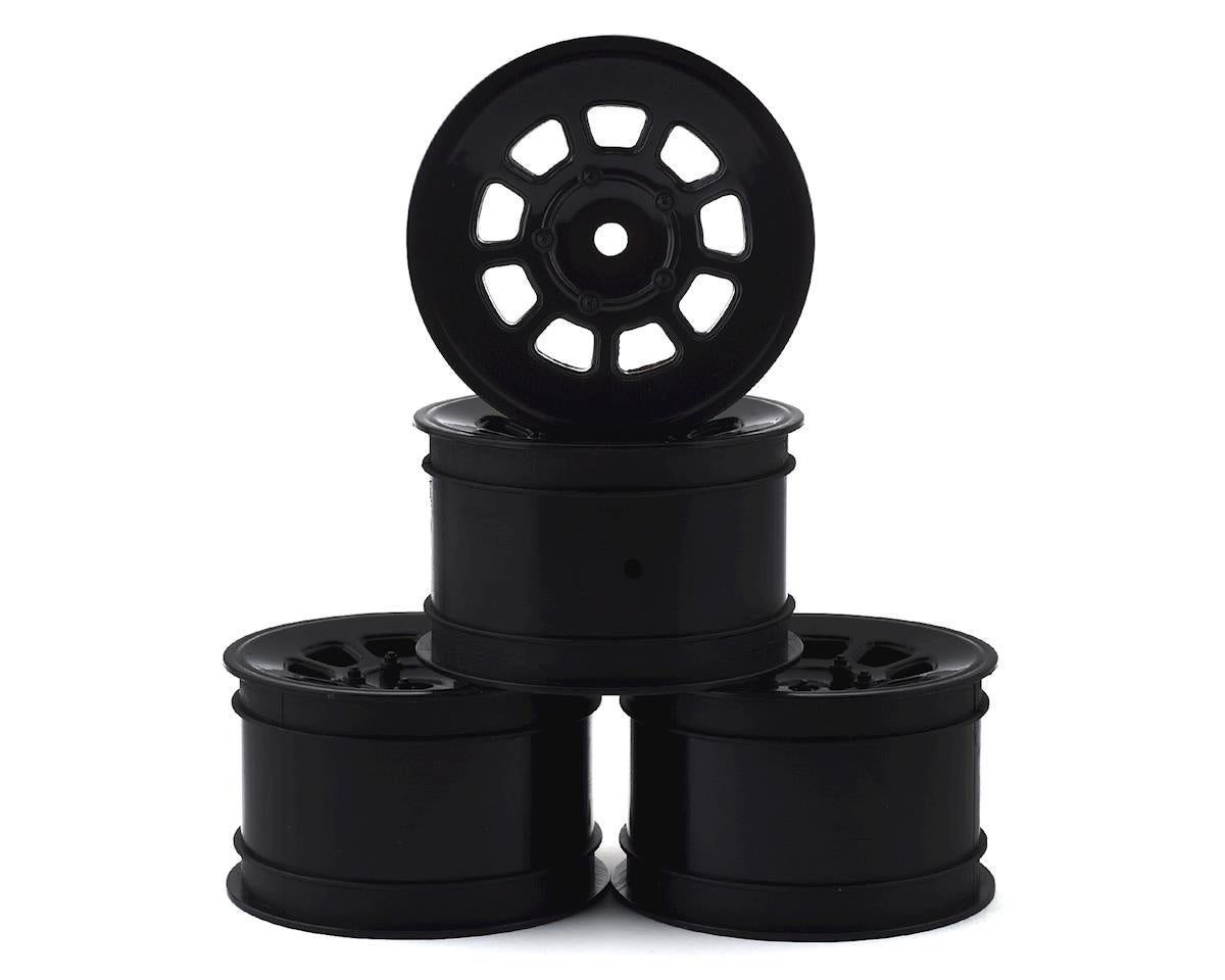 JConcepts 9 Shot 2.2 Dirt Oval Rear Wheels (Black) (4) (B6.1/XB2/RB7/YZ2) w/12mm Hex