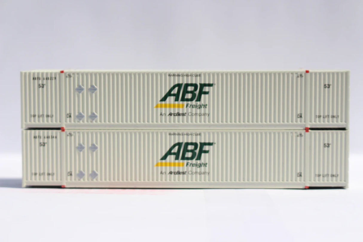 Jacksonville Terminal N Scale ABF FREIGHT 53' HIGH CUBE 8-55-8, Set #1, corrugated containers - JTC537028