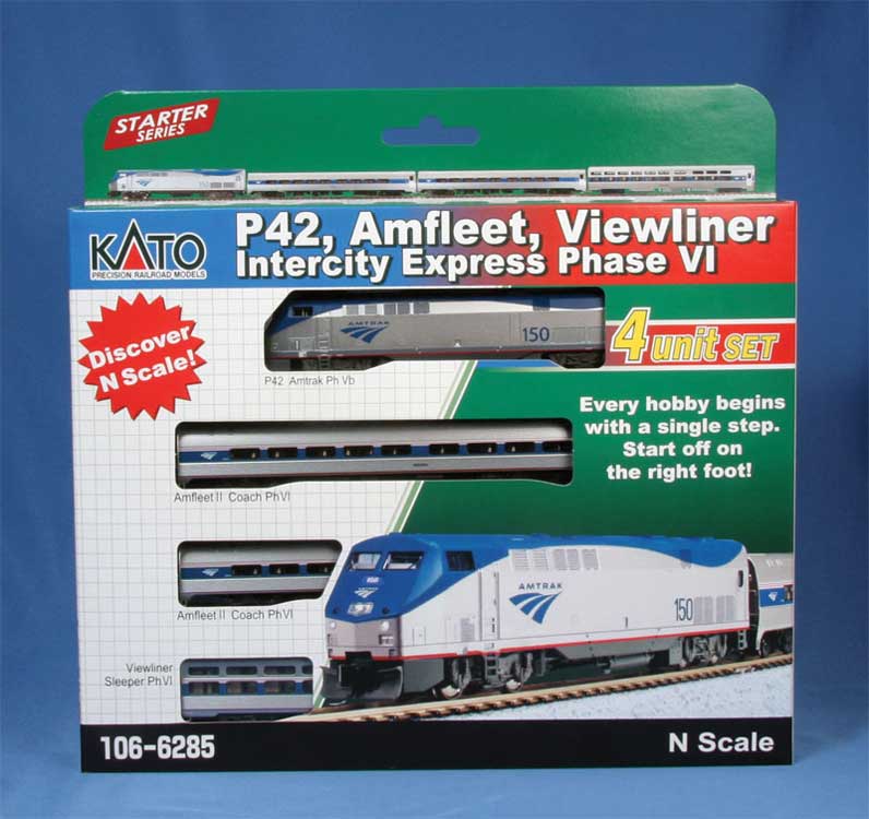 Kato Amfleet & Viewliner Intercity Express Train-Only Set - Ready to Run - W/SOUND - KAT1066285LS