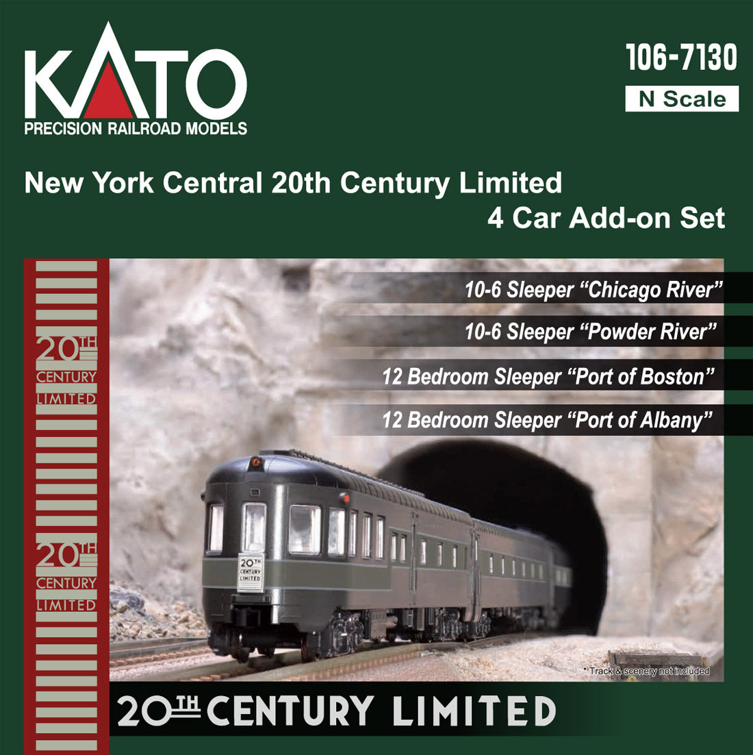 Kato N NYC 20TH CENTURY LIMITED 4-CAR SET - KAT1067130