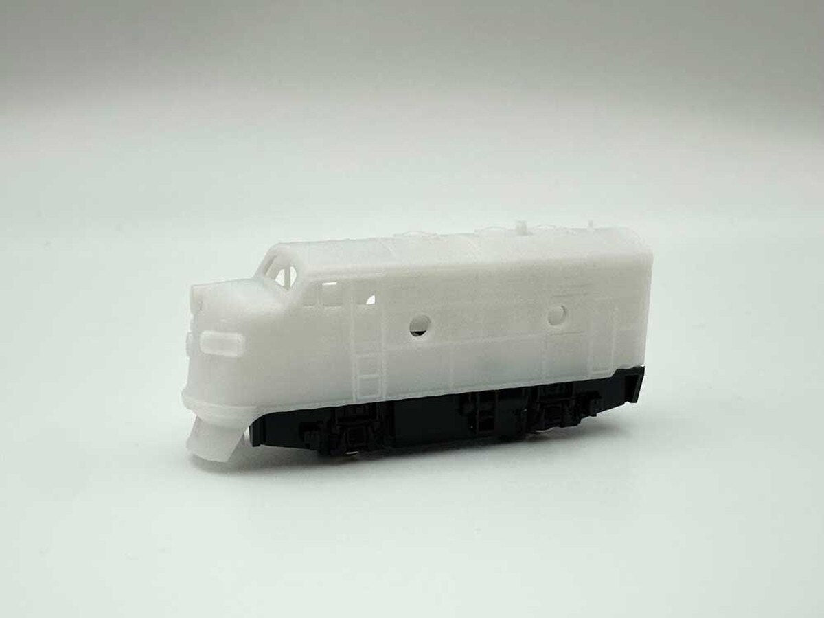 Kato 11-SHORTY N F7 Shorty - Standard DC - Kit -- Undecorated Shell, 11-109 Powered Chassis