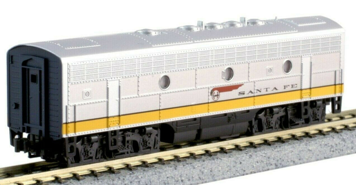 Kato N EMD F7B No Steam Generator - DCC -- Santa Fe (Yellowbonnet Scheme, silver, yellow) - KAT1762215DCC