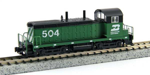 Kato N 	EMD NW2 - DCC -- Burlington Northern #543 (Cascade Green, black, white)