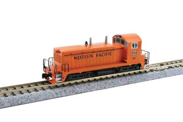 Kato N EMD NW2 - Standard DC -- Western Pacific #608 (orange, black)