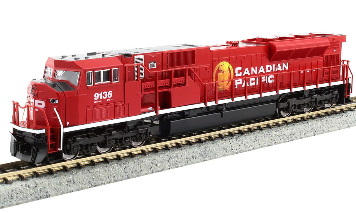 Kato N EMD SD90/43MAC - DCC Installed -- Canadian Pacific #9155 (red, white, gold)