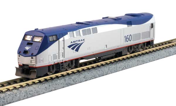Kato N GE P42 Genesis - Standard DC -- Amtrak #60 (Phase V Late; Low Stripe; silver, blue, gray) - KAT1766032