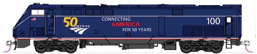 Kato N P42 Amtrak "Midnight Blue" #100 50th Anniversary - KAT1766035