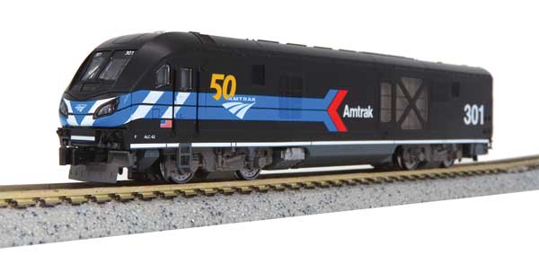 Siemens ALC-42 Charger - DCC -- Amtrak #301 (Day One Scheme, 50th Anniversary; black, blue, red, white)
