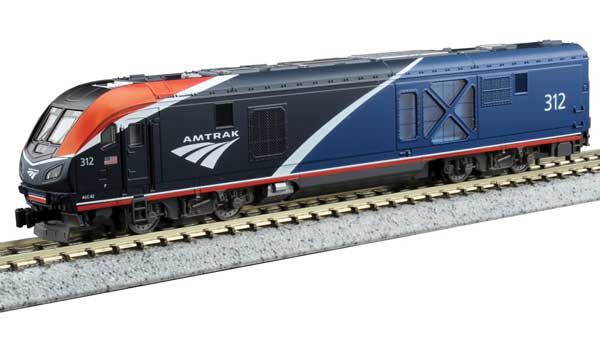 Kato N Siemens ALC-42 Charger - Standard DC -- Amtrak #312 (Phase VII; Two-Tone Blue, white, red)