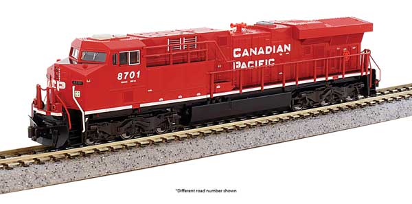 Kato N-Scale GE ES44AC GEVO - DCC -- Canadian Pacific #8736 (red, white)
