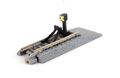 Kato Steel Illuminated Bumper Track - Unitrack -- Style C, 2-5/6" 66mm Long - KAT20064