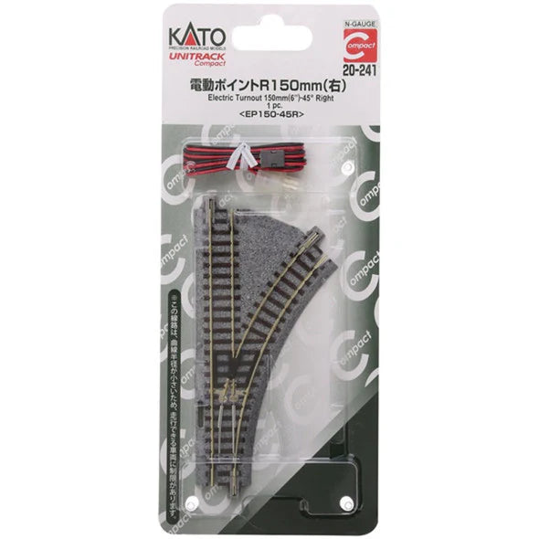 Kato Compact Turnout R150-45 - Unitrack -- Right Hand