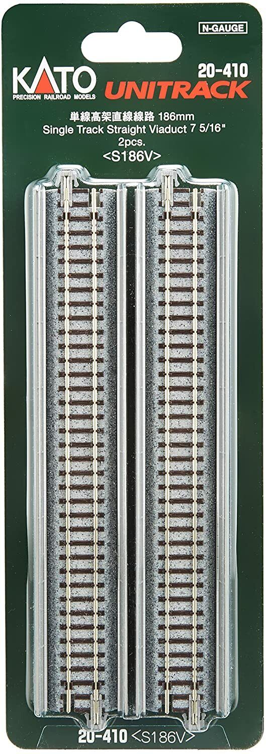 Kato N 186mm 7-5/16" Straight Viaduct (2) - KAT20410