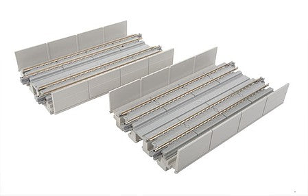 Kato 20-422 Double-Track Straight Viaduct Track - Unitrack -- 4-7/8" 124mm pkg(2)