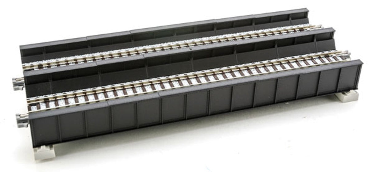 Kato N 186mm 7-5/16" Double Plate Girder Bridge, Black - KAT20458