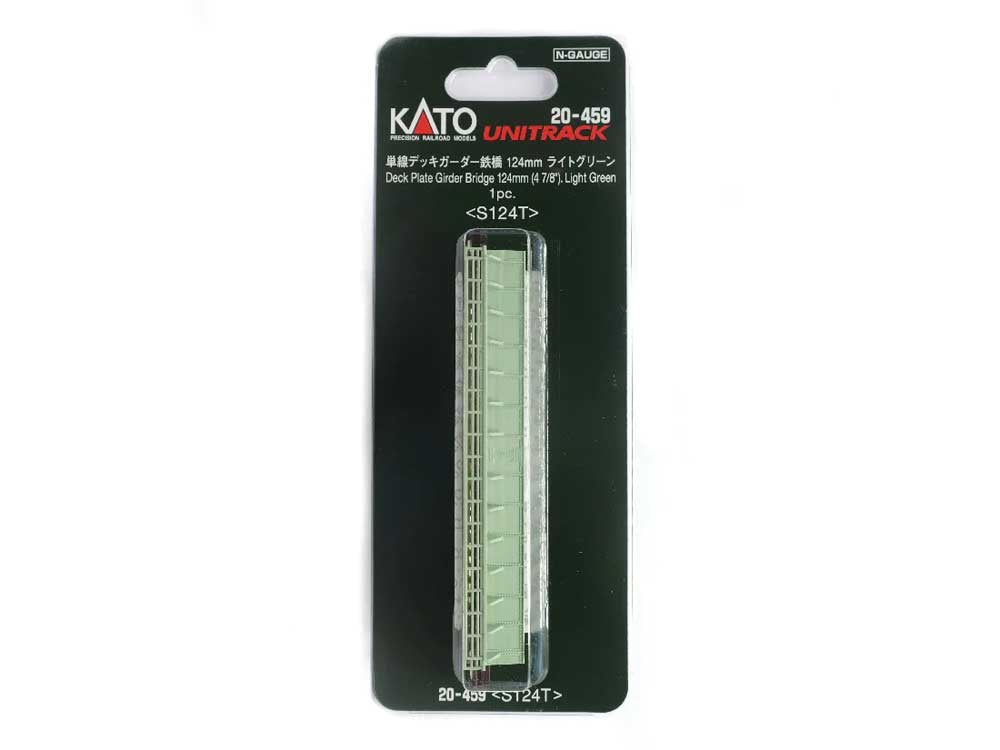 Kato 20-459 N Deck Girder Bridge - Unitrack -- Light Green 12.4cm