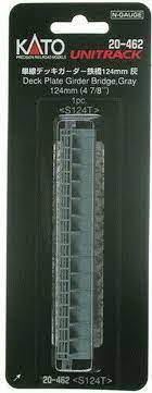 Kato N 124mm 4-7/8" Deck Plate Girder Bridge, Gray - KAT20462