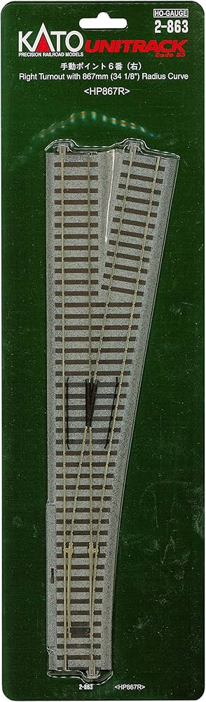 Kato HO #6 Manual Right-Hand Turnout - KAT2863