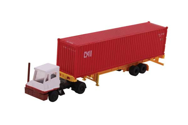 Kato N Tractor/Trailer -- Yard Tractor w/40' Container & Chassis