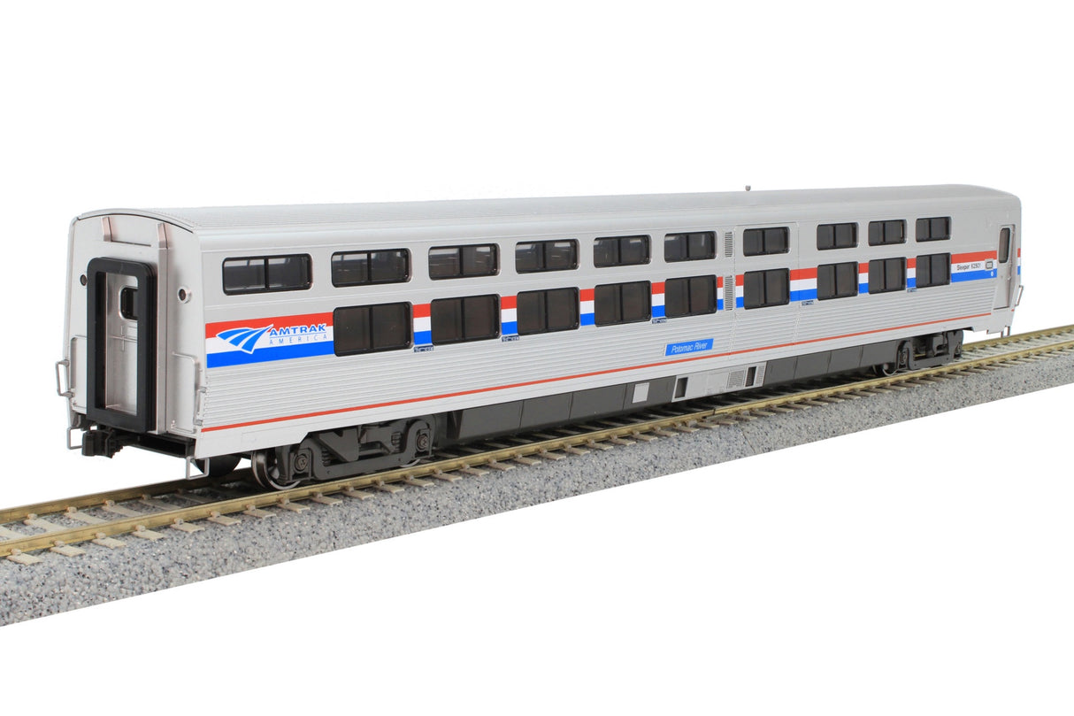 Kato 35-6221 HO Viewliner II Sleeper - Ready to Run -- Amtrak #62501 Potomac River (Phase III silver; red, white, blue)