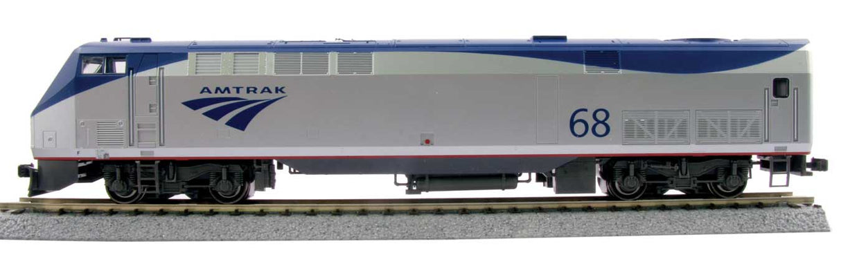 Kato GE P42 Genesis - LokSound & DCC -- Amtrak #180 (Phase Vb Late; silver, blue, red)