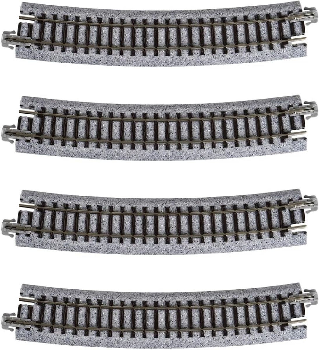 Kato 52-250 NR481-15 HOe Curved Track - Unitrack -- 19" 481mm Radius 15 Degree Section pkg(4)