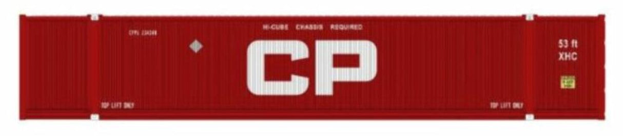 Kato 53' Intermodal Container 2-Pack - Assembled -- Canadian Pacific (2020s Scheme, red, white, Large CP) - KAT80054M