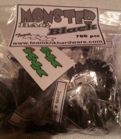 KNK Hardware Monster Bag Black - 700 Piece Black Oxide Bulk Bag - KNK700MBB