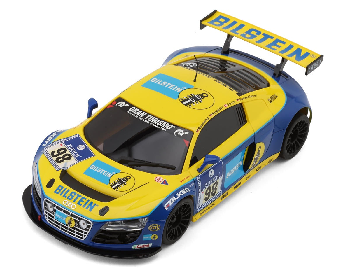 Kyosho Mini-Z MR-03W-MM Audi R8 LMS Phoenix Racing NBR 2010 #98 Pre-Painted Body (Yellow/Blue)