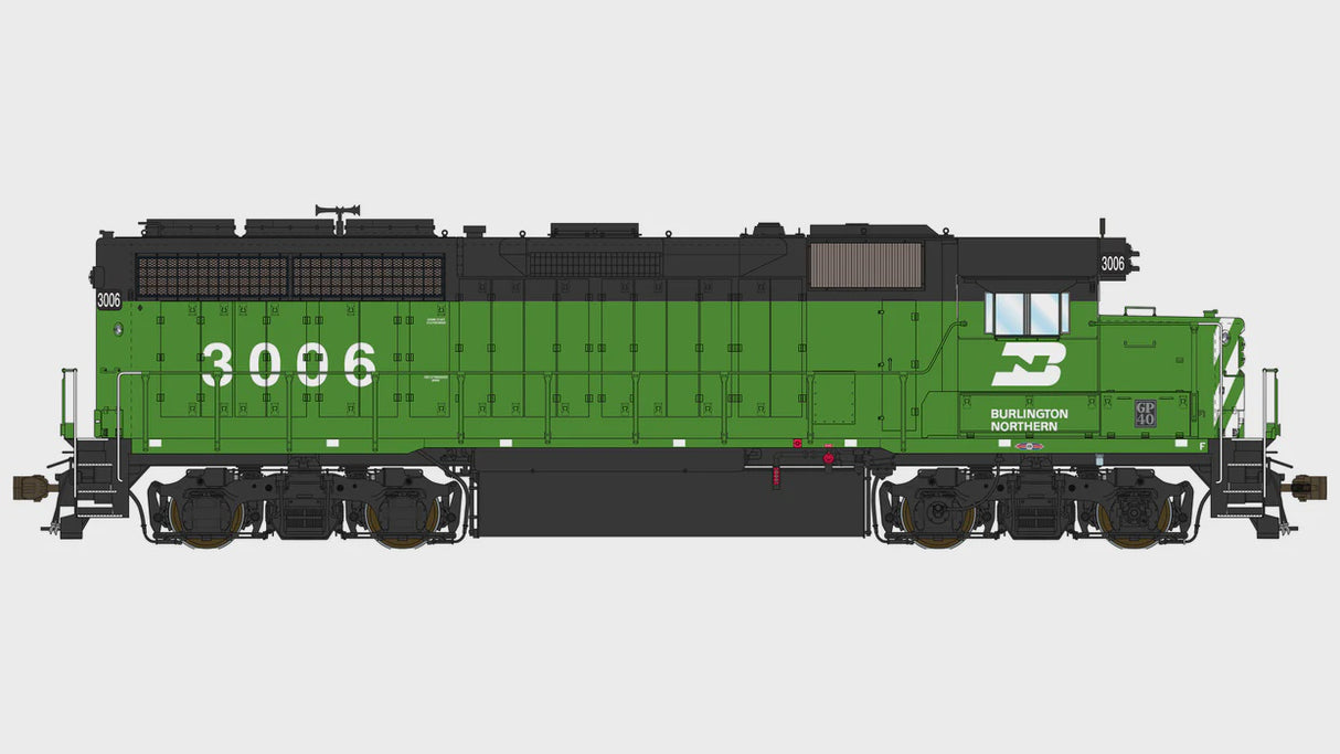 Class One Model Works HO EMD GP40 1A3 - DCC & SOUND - BURLINGTON NORTHERN 3006