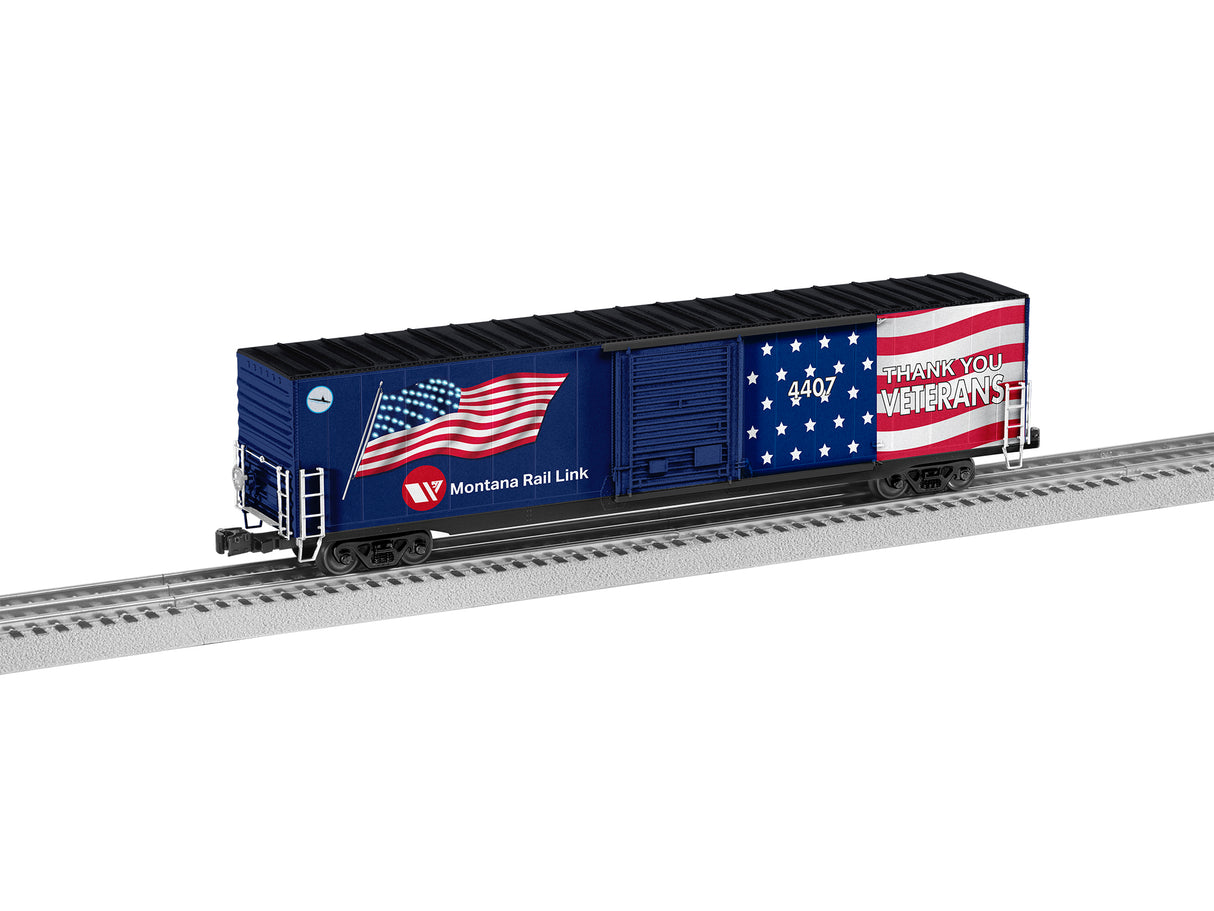Lionel O Illuminated Flag Boxcar Montana Rail Link - LNL2226860