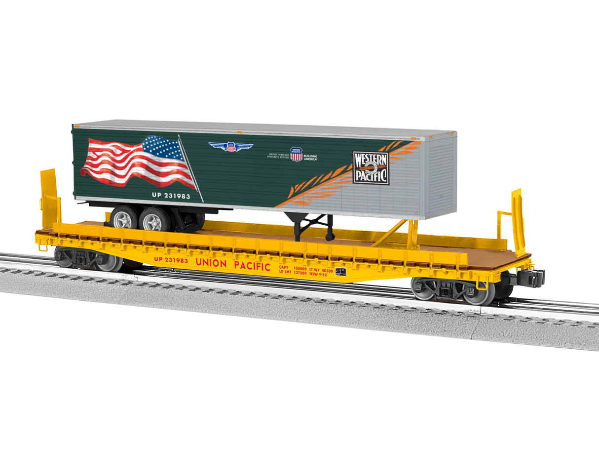 O UP WP Heritage TOFC Flatcar - LNL2326060