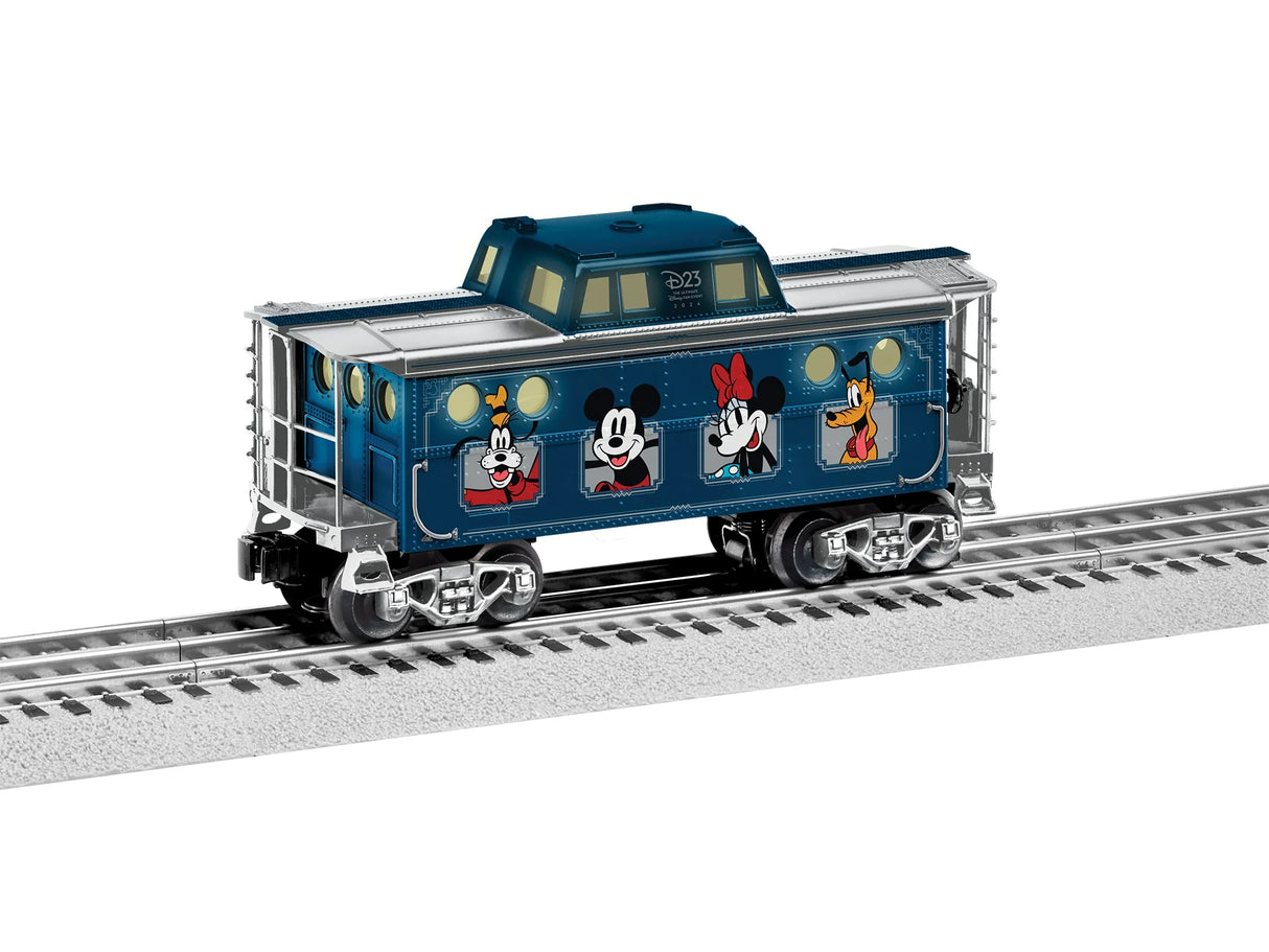 Lionel N5C Steel Caboose - 3-Rail - Ready to Run -- Disney(R) D23 Mickey and Friends (blue, silver, color characters)