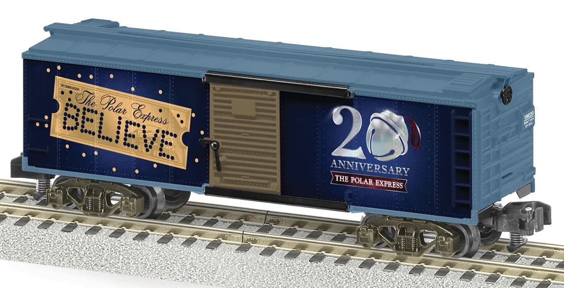 Boxcar - Ready to Run - American Flyer(R) -- The Polar Express(TM) (20th Anniversary, blue, gold)