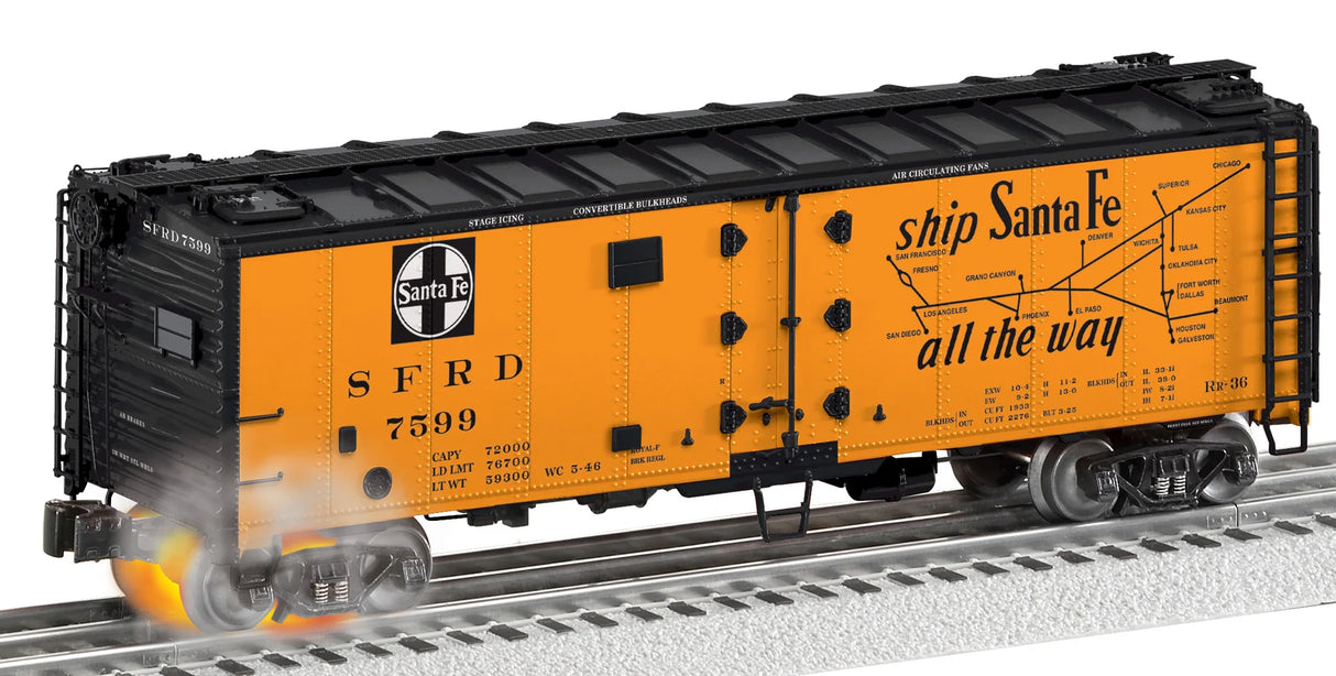 Lionel O ATSF Hotbox Reefer #7599