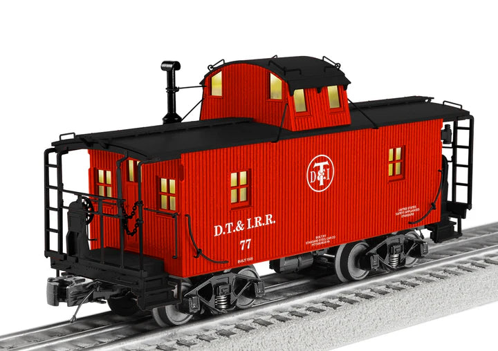 Lionel 2426440 Class N6B Wood Caboose - 3-Rail - Ready to Run -- Detroit, Toledo & Ironton #77 (red, black)