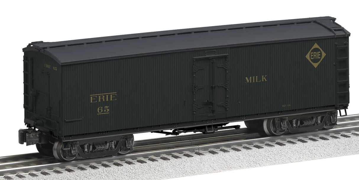 Lionel O Wood Milk Car - 3-Rail - Ready to Run -- Erie #65 (Pullman Green, gold)