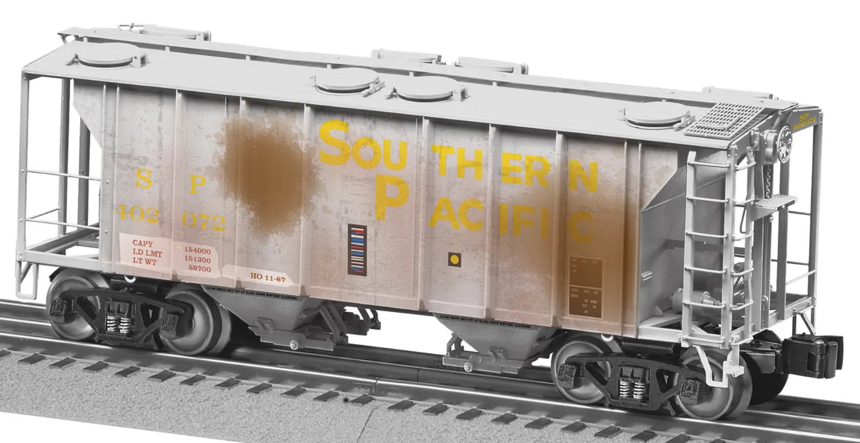 Lionel 2426661 PS-2 2-Bay Covered Hopper - 3-Rail - Ready to Run -- Southern Pacific #402148 (Weathered, gray, yellow)